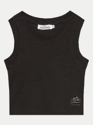 Original Marines Top DEP3088F Czarny Regular Fit. Czarne koszulki i t-shirty dziewczęce Original Marines, bez wzorów, z bawełny, bez kołnierzyka, bez ramiączek. Za 49.99 zł.