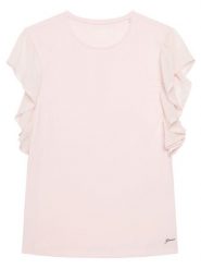 Guess Bluzka J6RI14 K6YW4 Różowy Regular Fit. Czerwone bluzki i koszule dziewczęce Guess, z aplikacjami, z bawełny, bez kołnierzyka, bez ramiączek. Za 119.99 zł.