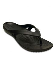 Crocs Japonki "Kadee II" w kolorze czarnym rozmiar: 36/37. Czarne klapki damskie Crocs, bez wzorów, z otwartym noskiem, bez obcasa, bez zapięcia. Za 43.99 zł.