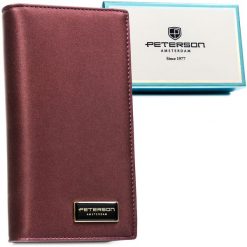 Portfel damski ze skóry naturalnej i ekologicznej w fioletowym kolorze zamykany na magnes i suwak PTN PS1431-HNL Peterson. Fioletowe portfele damskie Peterson, bez wzorów, ze skóry. Za 134.99 zł.