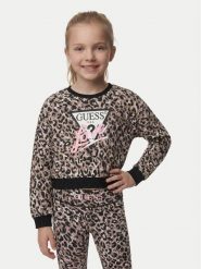Guess Bluza J6YQ04 K3897 Czarny Regular Fit. Czarne bluzy dziewczęce Guess, z aplikacjami, z bawełny, bez ramiączek, bez kaptura. Za 214.99 zł.