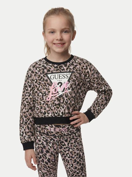 Guess Bluza J6YQ04 K3897 Czarny Regular Fit. Czarne bluzy dziewczęce Guess, z aplikacjami, z bawełny, bez ramiączek, bez kaptura. Za 214.99 zł.