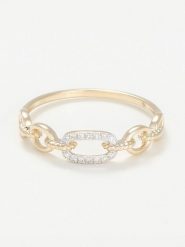 DIAMANTA Złoty pierścionek "Hana" z diamentami rozmiar: 52. Żółte pierścionki damskie DIAMANTA, z diamentem, złote. Za 1,326.99 zł.