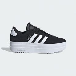 Buty VL Court Bold. Białe spodnie materiałowe dziewczęce Adidas, bez wzorów, z gumy, z standardowym stanem. Za 279.00 zł.