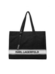 KARL LAGERFELD Torebka B1M46078 Czarny. Czarne torebki klasyczne damskie KARL LAGERFELD, z materiału, bez dodatków. Za 429.99 zł.