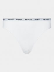 Guess Figi brazylijskie O3YE01 KBS50 Biały. Białe figi Guess, z aplikacjami, z syntetyku. Za 59.99 zł.