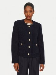 Tommy Hilfiger Kurtka przejściowa WW0WW44340 Granatowy Regular Fit. Niebieskie kurtki damskie Tommy Hilfiger, bez wzorów, z wełny, bez kaptura. Za 839.99 zł.