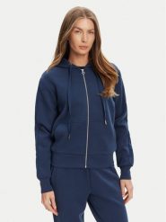 Guess Bluza W5YQ05 KBYE2 Granatowy Regular Fit. Niebieskie bluzy damskie Guess, l, z aplikacjami, z wiskozy, bez kaptura. Za 309.99 zł.
