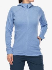 Bluza rozpinana damska Rab Nexus Hoody. Niebieskie bluzy damskie RAB, s, bez wzorów, z elastanu, z kapturem. Za 431.19 zł.