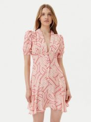 Silvian Heach Sukienka letnia Lapug GPP25364VE Różowy Regular Fit. Czerwone sukienki damskie Silvian Heach, bez wzorów, z wiskozy, bez ramiączek. Za 489.99 zł.