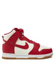 Nike Sneakersy W Dunk High DD1869 Czerwony. Czerwone obuwie sportowe damskie Nike, ze skóry, bez zapięcia. Za 459.99 zł.