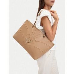 Torebka Eva Minge. Brązowe shopper bag Eva Minge, bez wzorów, bez dodatków. Za 299.99 zł.