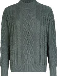 O'Neill Sweter "Cable Knit" w kolorze zielonym rozmiar: XL. Zielone swetry klasyczne damskie O'Neill, xl, z bawełny, bez kołnierzyka. Za 131.74 zł.