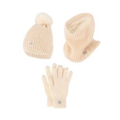 Zestaw Damski Rękawiczki/Czapka/Chusta. Białe chusty damskie HEAT KEEPER, bez wzorów, z materiału. W wyprzedaży za 224.60 zł.