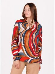 KEY LARGO Bluzka "Keen" w kolorze czerwono-granatowym rozmiar: XL. Czerwone bluzki damskie KEY LARGO, xl, bez wzorów, z wiskozy, bez kołnierzyka, bez ramiączek. Za 78.10 zł.