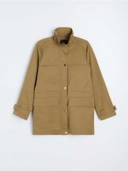 Kurtka parka z kieszeniami - zielony. Zielone parki damskie Sinsay, l, bez kaptura. Za 119.99 zł.