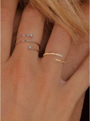 OR Carats Złoty pierścionek z diamentem rozmiar: 58. Żółte pierścionki damskie OR Carats, z diamentem, złote. Za 404.10 zł.