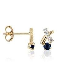 OR ÉCLAT Złote kolczyki-wkrętki "Bleu précieux" z cyrkoniami rozmiar: onesize. Niebieskie kolczyki damskie Or Éclat, z cyrkonią, złote. Za 382.99 zł.