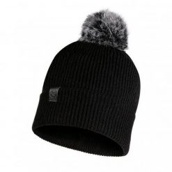 Czapka sportowa unisex Buff Knitted Hat Kesha Black wewnętrzna opaska z polaru. Czarne czapki damskie Buff, na jesień, bez wzorów, z dzianiny. Za 168.40 zł.