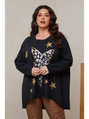 Curvy Lady Koszulka w kolorze czarnym rozmiar: 40/42. Czarne koszulki damskie Curvy Lady, bez wzorów, z bawełny, bez kołnierzyka, bez ramiączek. Za 109.78 zł.