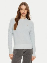 Guess Jeans Sweter W4BR08 Z3HM1 Niebieski Regular Fit. Niebieskie swetry klasyczne damskie Guess Jeans, xs, z jeansu, bez kołnierzyka. Za 209.99 zł.
