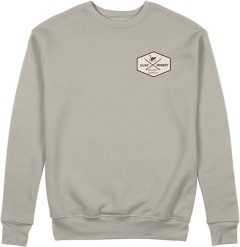 Bluza z naszywką – okrągły dekolt / dla dorosłych (beżowa). Brązowe bluzy damskie SURF MONKEY, m, z aplikacjami, z bawełny, bez kaptura. Za 269.95 zł.