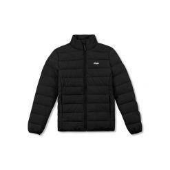 Damska kurtka puchowa Fila Revello. Czarne kurtki damskie Fila, bez wzorów, z puchu, bez kaptura. Za 379.45 zł.