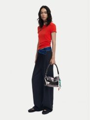 Desigual Torebka Half Logo Trokel 25WAXPAQ Brązowy. Brązowe torebki klasyczne damskie Desigual, ze skóry, bez dodatków. Za 219.99 zł.