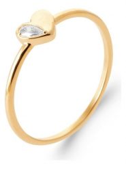 L'Atélier Précieux Pozłacany pierścionek z cyrkoniami rozmiar: 52. Żółte pierścionki damskie l'Atelier precieux, z cyrkonią, pozłacane. Za 130.99 zł.