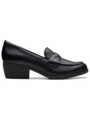 Clarks Skórzane mokasyny "Charlten Echo" w kolorze czarnym rozmiar: 39. Czarne mokasyny damskie Clarks, bez obcasa. Za 215.21 zł.