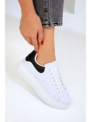 Trendyol Sneakersy w kolorze biało-czarnym rozmiar: 38. Białe obuwie sportowe damskie Trendyol, bez zapięcia. Za 73.99 zł.