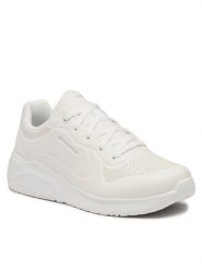 Skechers Sneakersy 8750063 Biały. Białe obuwie sportowe damskie Skechers, ze skóry, bez zapięcia. Za 259.99 zł.
