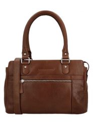 HIDE & STITCHES Skórzana torebka w kolorze jasnobrązowym - 27 x 19 x 8 cm rozmiar: onesize. Brązowe torebki klasyczne damskie HIDE & STITCHES, z materiału, przez ramię, bez dodatków. Za 260.99 zł.