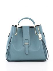 Lucca Baldi Skórzana torebka "Vinci" w kolorze błękitnym - 33 x 28 x 13 cm rozmiar: onesize. Niebieskie torebki klasyczne damskie Lucca Baldi, z materiału, przez ramię, bez dodatków. Za 365.48 zł.