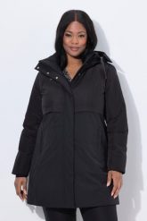 Damskie Pikowana kurtka funkcyjna HYPRAR wodoodporna kaptur. Czarne kurtki damskie Ulla Popken, plus size, bez wzorów, z materiału, z kapturem. Za 1,399.99 zł.