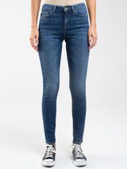 Jeansy damskie skinny granatowe Adela 512. Niebieskie jeansy damskie Big Star, bez wzorów, z denimu. W wyprzedaży za 219.99 zł.