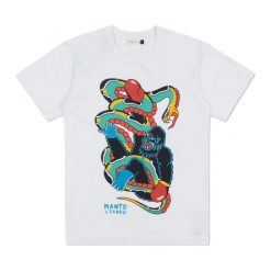 Koszulka MANTO X Panku Struggle. Białe koszulki sportowe damskie MANTO, xs, bez wzorów, bez ramiączek. Za 129.99 zł.