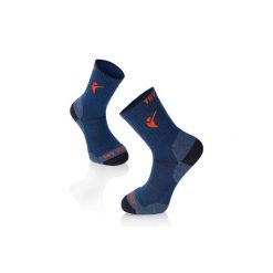 Skarpety trekkingowe z wełny merynosowej. Niebieskie skarpetki damskie TRY TO FLY, bez wzorów, z wełny. W wyprzedaży za 83.41 zł.