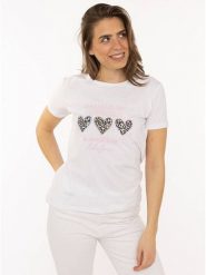 Zwillingsherz Koszulka "Always Believe" w kolorze białym rozmiar: XXL. Białe koszulki damskie Zwillingsherz, xxl, bez wzorów, z bawełny, bez kołnierzyka, bez ramiączek. Za 82.99 zł.