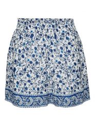 Vero Moda Szorty "Milan" w kolorze biało-niebieskim rozmiar: XS. Białe szorty damskie Vero Moda, bez wzorów, z bawełny. Za 74.63 zł.