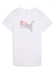 Puma Koszulka w kolorze białym rozmiar: M. Białe koszulki damskie Puma, m, bez wzorów, bez kołnierzyka, bez ramiączek. Za 83.03 zł.