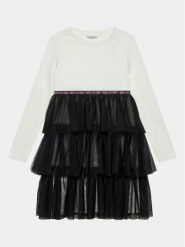 Guess Sukienka codzienna J3BK05 KB8R0 Czarny Regular Fit. Czarne sukienki dziewczęce Guess, z aplikacjami, z bawełny, bez ramiączek, proste. Za 379.99 zł.