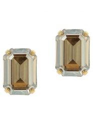 Otazu Pozłacane kolczyki-wkrętki z kryształami Swarovski rozmiar: onesize. Brązowe kolczyki damskie Otazu, z kryształem, pozłacane. Za 165.99 zł.