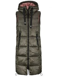 Sublevel Kamizelka pikowana w kolorze khaki rozmiar: XL. Brązowe kamizelki damskie Sublevel, xl, bez wzorów, bez kaptura. Za 195.45 zł.