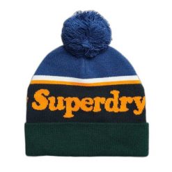 Kapelusz damski Superdry Essential Logo. Niebieskie kapelusze damskie Superdry, bez wzorów. Za 106.30 zł.