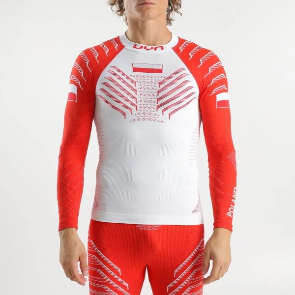 Koszulka termoaktywna dla dorosłych UYN Natyon 3.0 Poland Uw Shirt. Białe koszulki damskie Uyn, m, bez wzorów, bez kołnierzyka, bez ramiączek. Za 589.99 zł.