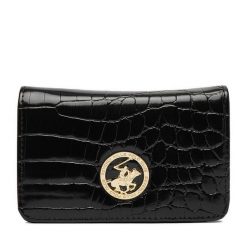 Portfel Beverly Hills Polo Club. Czarne portfele damskie Beverly Hills Polo Club, bez wzorów. Za 59.99 zł.