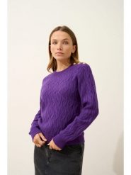 Just Cashmere Kaszmirowy sweter "Lynd" w kolorze fioletowym rozmiar: M. Różowe swetry klasyczne damskie Just Cashmere, m, z kaszmiru, bez kołnierzyka. Za 478.99 zł.