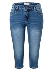 Timezone Rybaczki dżinsowe "Aleena" w kolorze niebieskim rozmiar: S. Niebieskie rurki damskie Timezone, z aplikacjami. Za 43.99 zł.