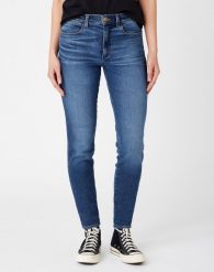 DAMSKIE SPODNIE WRANGLER HIGH RISE SKINNY VINTAGE SPRING 28 W27HTX35E 112141268. Rurki damskie Wrangler, bez wzorów, z jeansu. Za 199.99 zł.